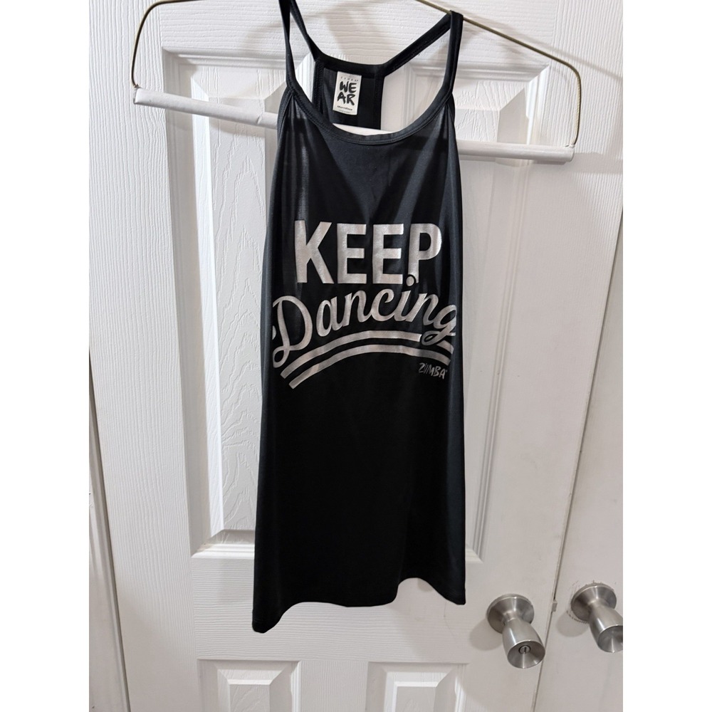 ZUMBA Keep Dancing‎ Black Tank Size Medium